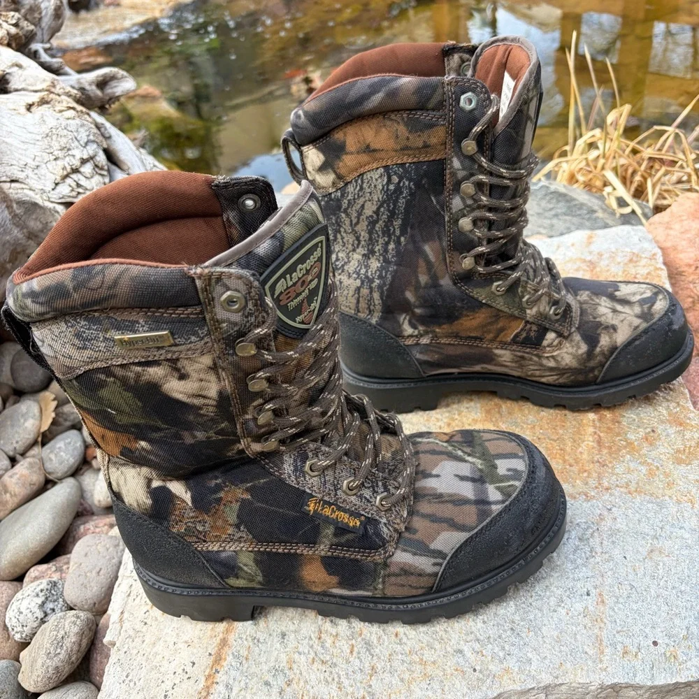 LaCrosse Brawny II 800G Thinsulate Hunting Boots‎ Men's 8 Mossy Oak Waterproof